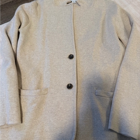 J Crew Cecile Relaxed Sweater Blazer Oatmeal Cream - Picture 2 of 5